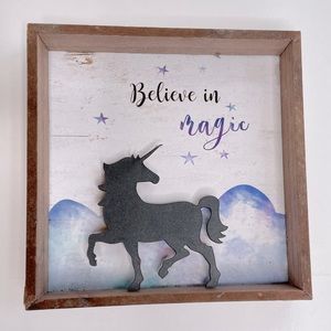 Girls Room Unicorn Believe in Magic Nursery Decor